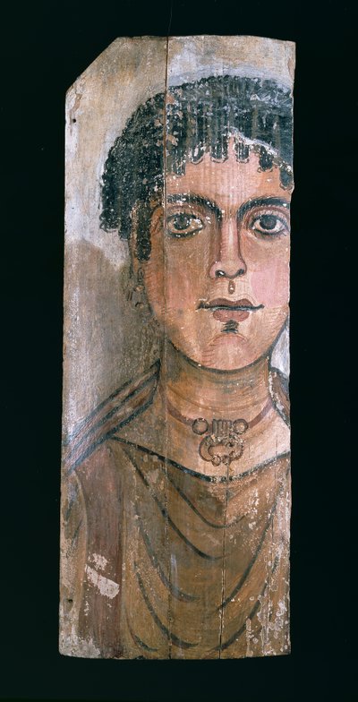 Ritratto di mummia a doppia faccia di una giovane donna, da er-Rubayat nel Faiyum da Egyptian
